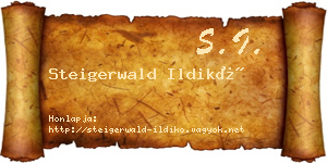 Steigerwald Ildikó névjegykártya