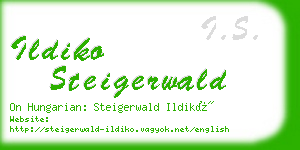 ildiko steigerwald business card